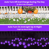 2Pcs Spooky Halloween Solar Eyeball Lights – Outdoor Decor