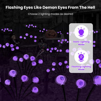 2Pcs Spooky Halloween Solar Eyeball Lights – Outdoor Decor