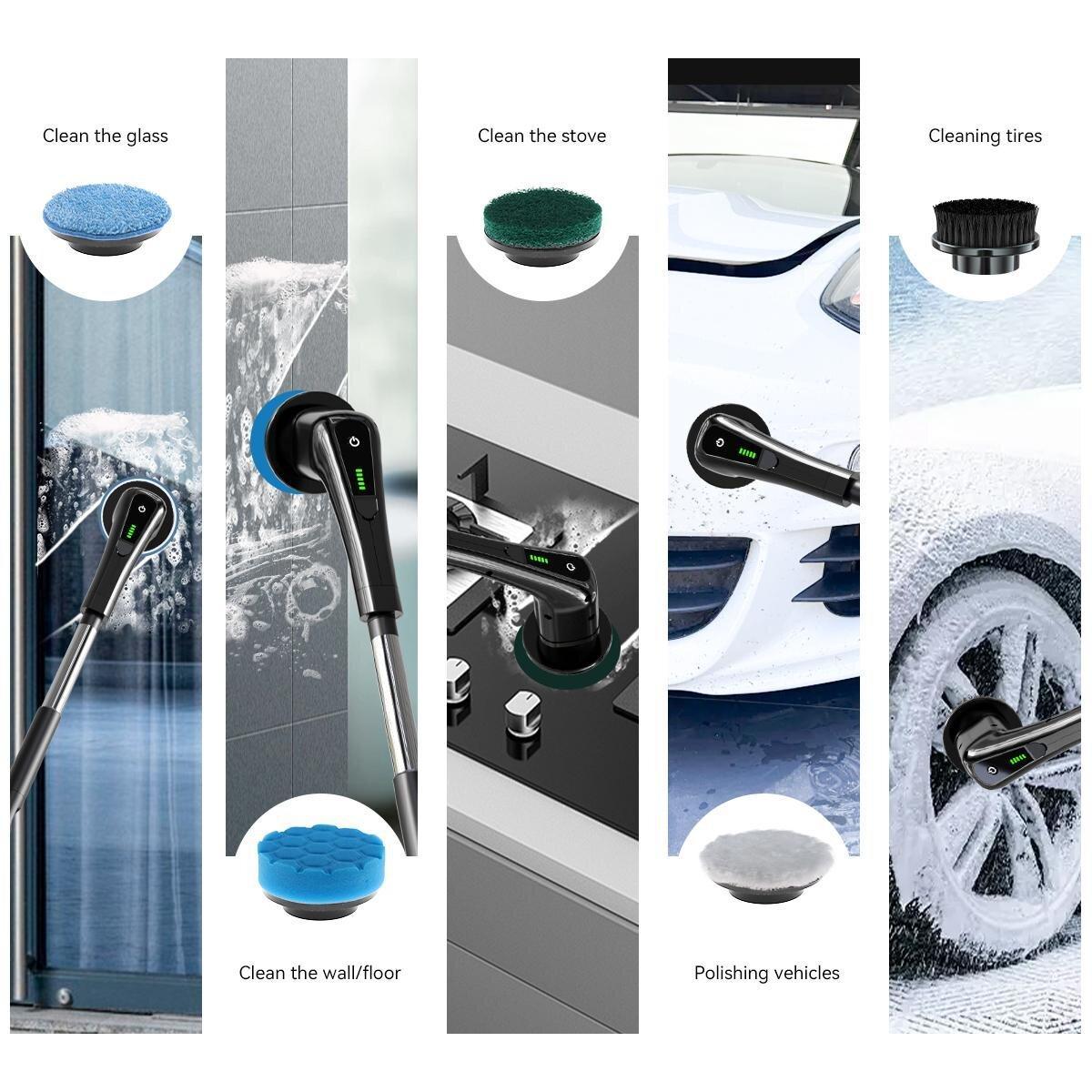 Electric Cleaning Brush - Adjustable, Cordless Multi-Surface Cleaner