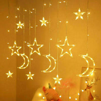 LED Star Curtain String Lights – Indoor Window Lights for Parties