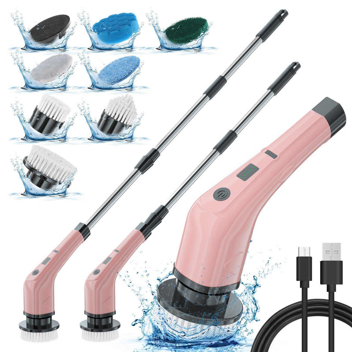 Electric Cleaning Brush - Adjustable, Cordless Multi-Surface Cleaner
