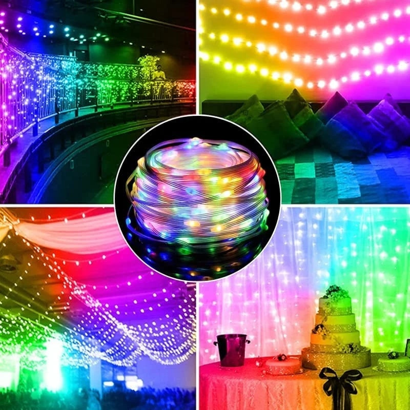 200 LED RGB Outdoor Rope Lights – Remote & Durable