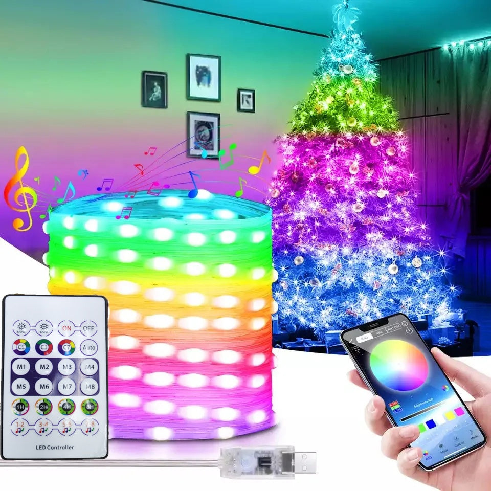 200 LED RGB Outdoor Rope Lights – Remote & Durable