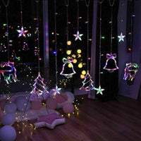 LED Star Curtain String Lights – Indoor Window Lights for Parties