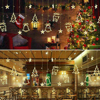 LED Star Curtain String Lights – Indoor Window Lights for Parties