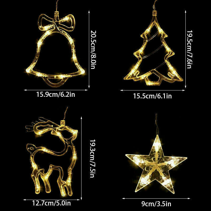LED Star Curtain String Lights – Indoor Window Lights for Parties