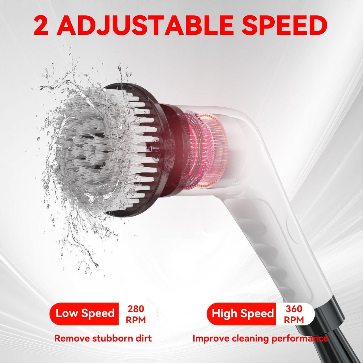 Electric Cleaning Brush - Adjustable, Cordless Multi-Surface Cleaner