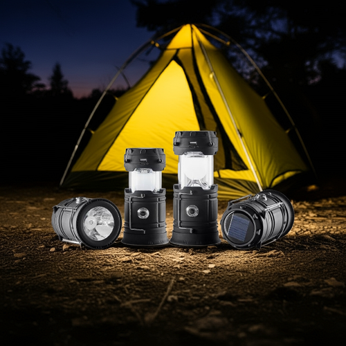 Portable LED Camping Lanterns (4-Pack) with Rechargeable Battery Bank