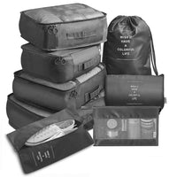 8-Piece Travel Storage Set – Luggage Organizer for Clothes, Shoes & Packing Cubes/8 件套旅行收納套裝 - 用於存放衣服、鞋子和包裝盒的行李收納盒.