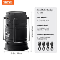 Portable LED Camping Lanterns (4-Pack) with Rechargeable Battery Bank
