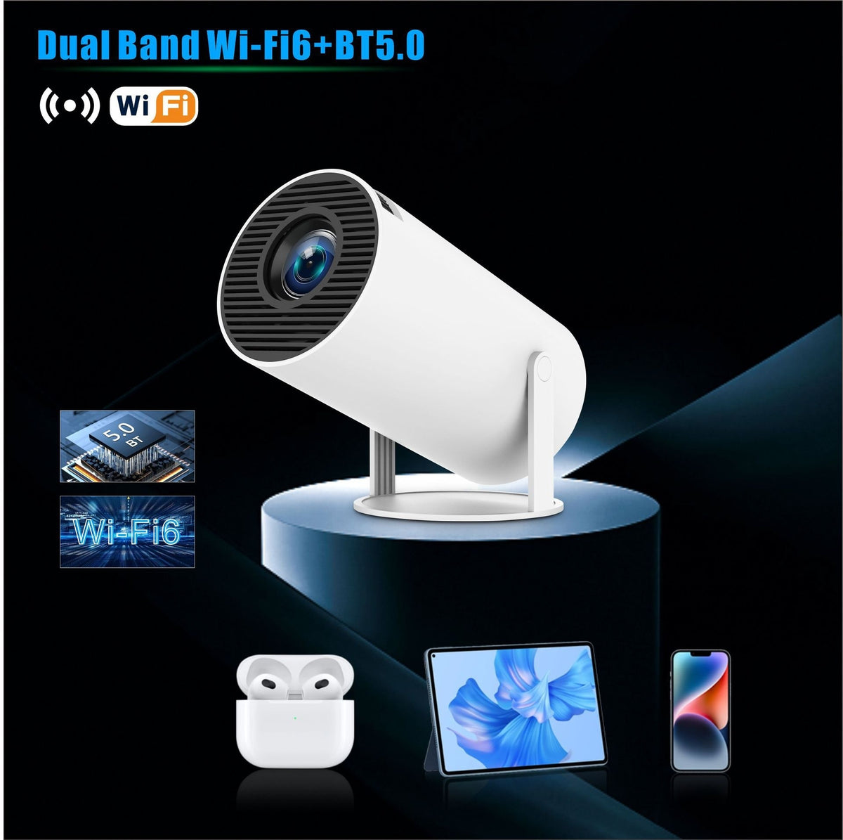 HY300 Pro Portable Projector – Home Theater Entertainment Projector/HY300 Pro 便攜式投影機 – 家庭劇院娛樂投影儀.