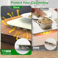 2 Size Optional Silicone Food Warming Mat With 9 Temperature Levels 6Hrs Timer Child Lock Auto Shut Off Roll-Up Electric Warming Tray For Party Buffet Gathering Daily Use 8S Fast And Even Heating