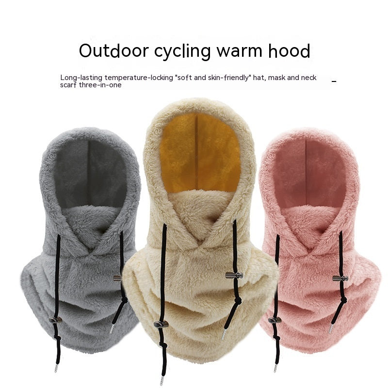 Winter Cycling Windproof Hat & Scarf Set/冬季防風帽(女用).