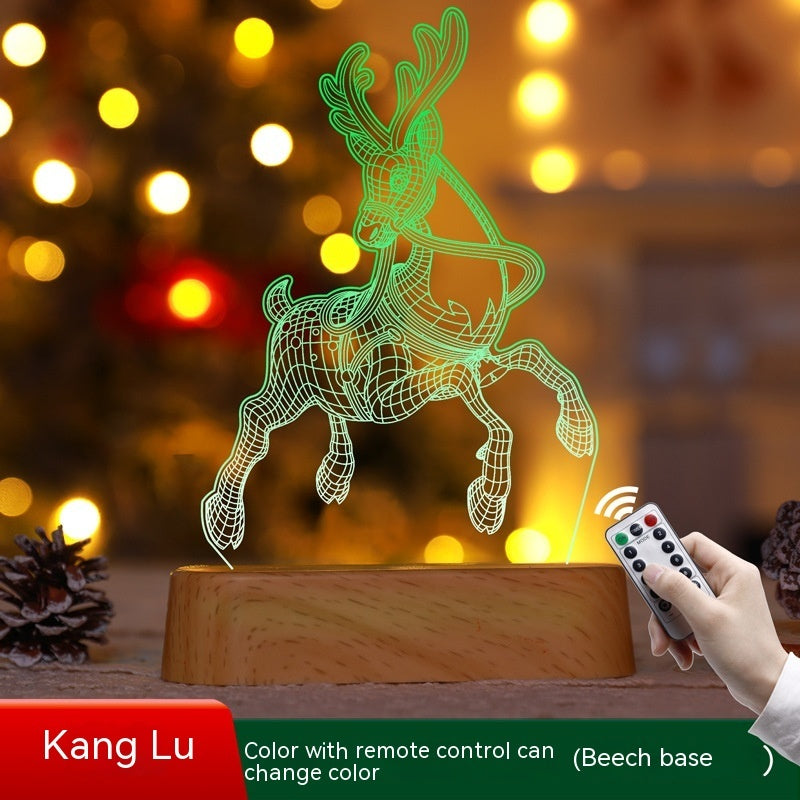 3D Acrylic LED Christmas Lamp - Kids Gift & Holiday Decor/3D 壓克力 LED 聖誕燈 - 兒童禮品和節日裝飾