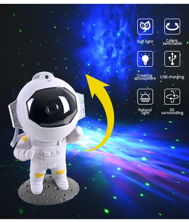 Galaxy Star Projector – Astronaut Night Light for Room Decor/Galaxy Star 投影機 – 用於房間裝飾的太空人夜燈.