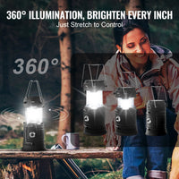 Portable LED Camping Lanterns (4-Pack) with Rechargeable Battery Bank