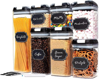 7-Piece Food Container Set – Clear Storage Jars for Coffee & Snacks