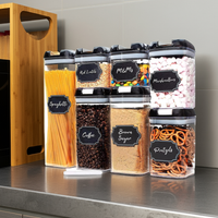 7-Piece Food Container Set – Clear Storage Jars for Coffee & Snacks