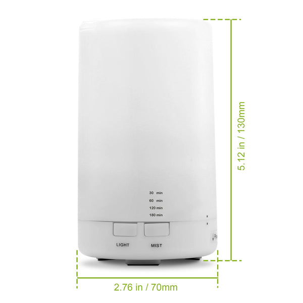 Mini Ultrasonic Aroma Diffuser Humidifier with 7 Color Night Light USB Portable Cool Mist for Bedroom and Travel