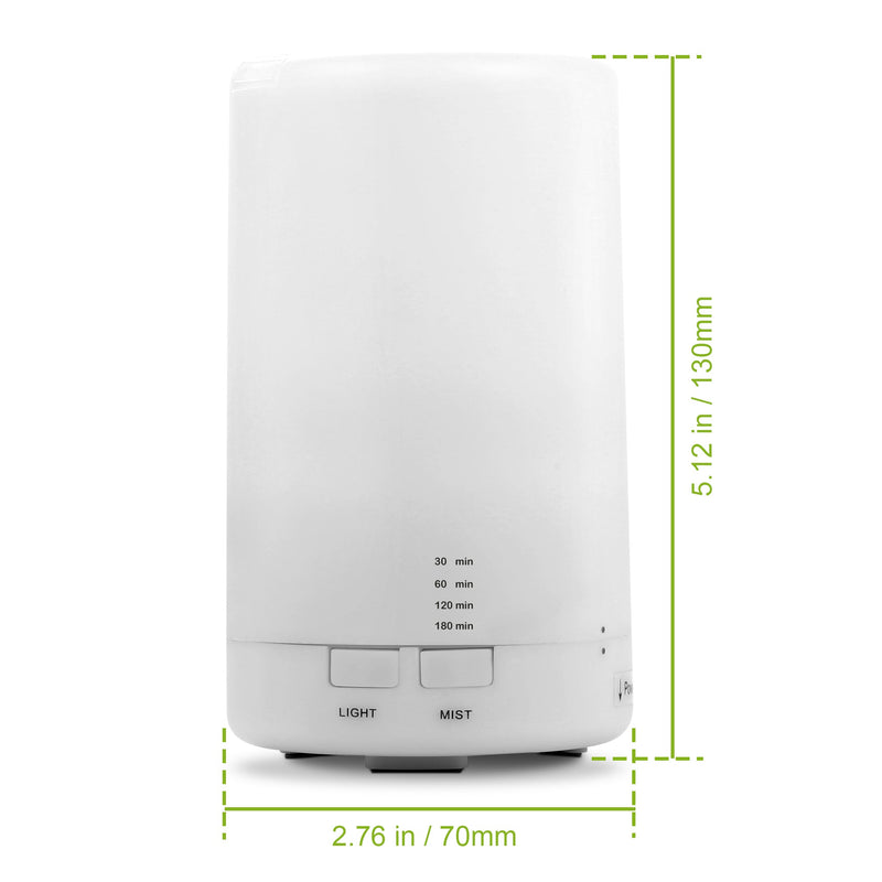 Mini Ultrasonic Aroma Diffuser Humidifier with 7 Color Night Light USB Portable Cool Mist for Bedroom and Travel