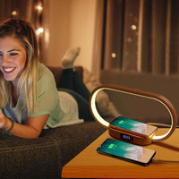 Stop Squinting | Bedside Touch Lamp with Wireless Charging & Clock