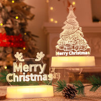 3D Acrylic LED Christmas Lamp - Kids Gift & Holiday Decor/3D 壓克力 LED 聖誕燈 - 兒童禮品和節日裝飾