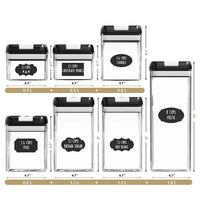 7-Piece Food Container Set – Clear Storage Jars for Coffee & Snacks