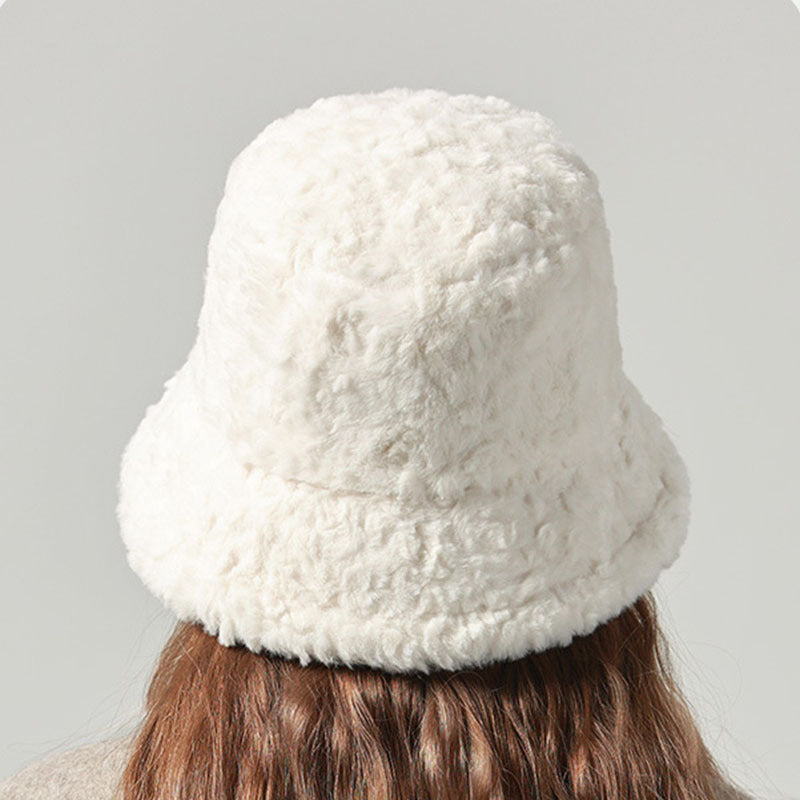 Lambswool Fisherman Hat – Winter Warm Solid Color Hat for Women/小羊毛漁夫帽 – 冬季保暖純色女帽.