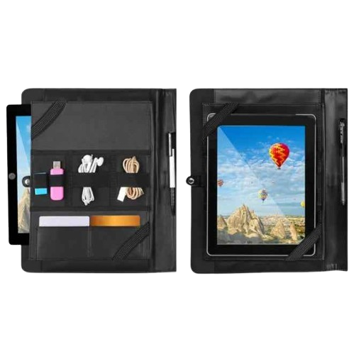 Professional Leather Portfolio with Tablet Compartment