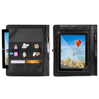 Professional Leather Portfolio with Tablet Compartment