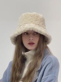 Lambswool Fisherman Hat – Winter Warm Solid Color Hat for Women/小羊毛漁夫帽 – 冬季保暖純色女帽.